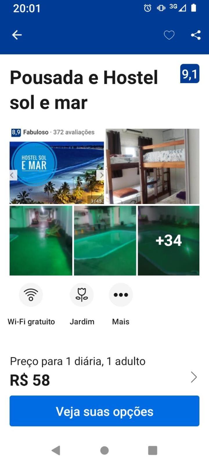 Hostel E Pousada Sol E Mar João Pessoa Εξωτερικό φωτογραφία